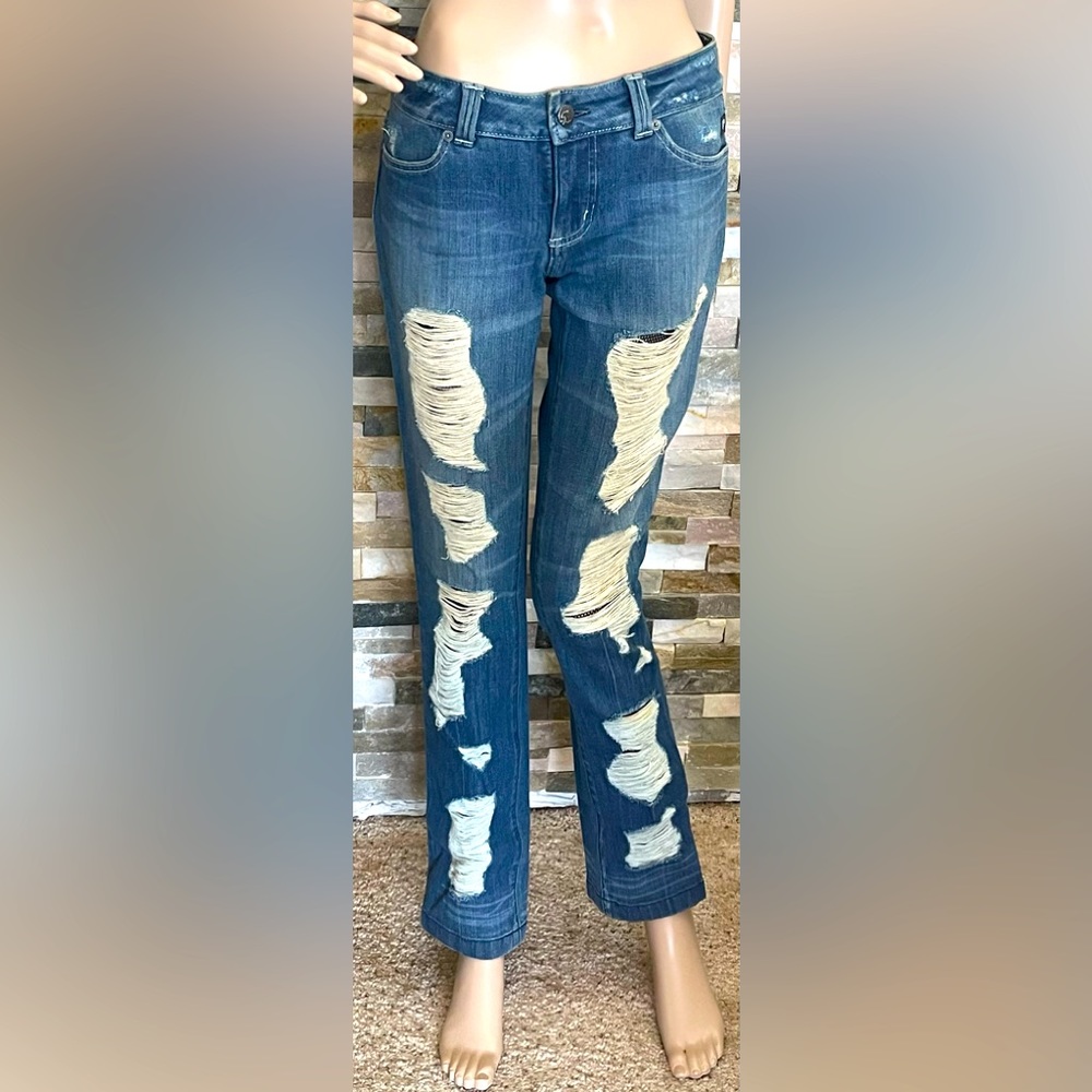 Serfontaine Jeans with peekaboo black lace